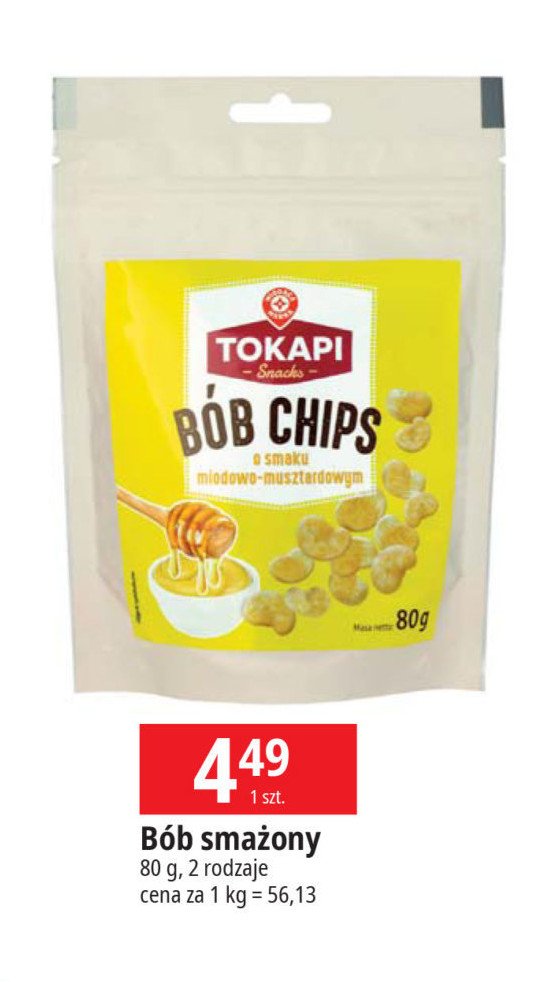 Chipsy bób o smaku miodowo-musztardowym Wiodąca marka tokapi promocja