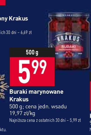 Buraki marynowane kostka Krakus maspex promocja