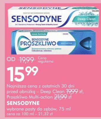 Pasta do zębów SENSODYNE promocja w Super-Pharm