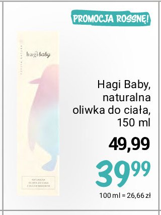 Oliwka dla dzieci z olejem makowym HAGI BABY promocja