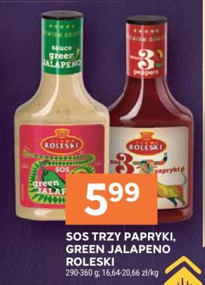Sos trzy papryki, Green Jalapeño Roleski promocja w Stokrotka