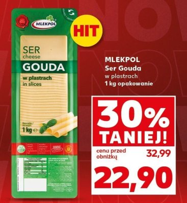 Ser Gouda w plastrach  promocja w Kaufland