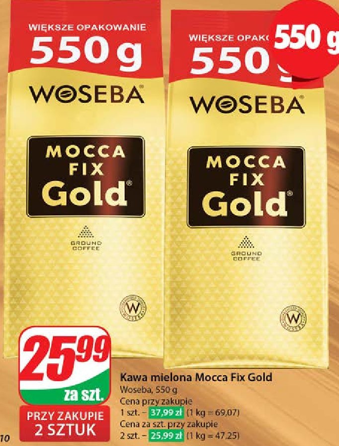 Kawa Woseba mocca fix gold promocja