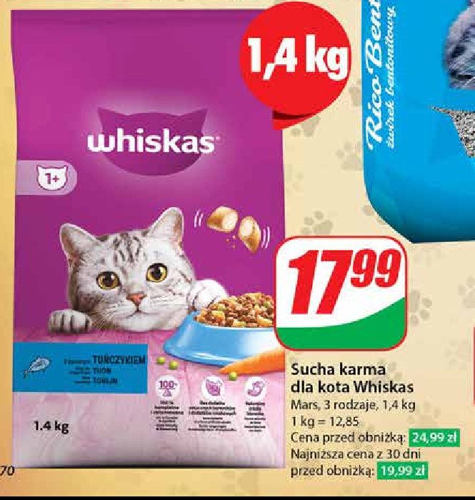 Karma dla kotów z tuńczykiem Whiskas promocja