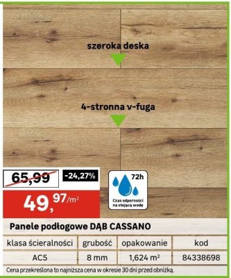 Panele podłogowe DĄB CASSANO promocja w Leroy Merlin