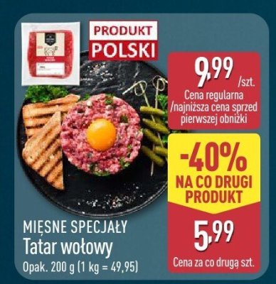 Tatar wołowy Sokołów promocja w Aldi