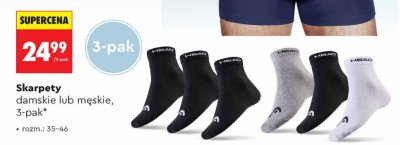 Skarpety damskie lub męskie 3-pak promocja w Biedronka