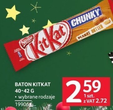 Baton Kit Kat 40-42 g wybrane rodzaje promocja w Selgros