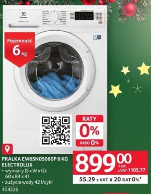 Pralka EW6SN5060P 6 kg Electrolux 404326 promocja w Selgros