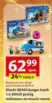 Klocki 60404 burger truck lub 60415 pościg radiowozą za muscle carem promocja w Auchan