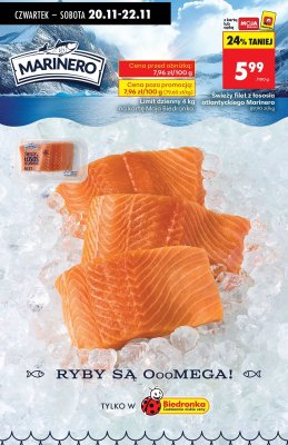 Świeży filet z łososia atlantyckiego 100 g promocja w Biedronka