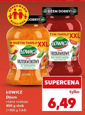 Dżem Łowicz różne rodzaje 450 g słoik promocja w Kaufland
