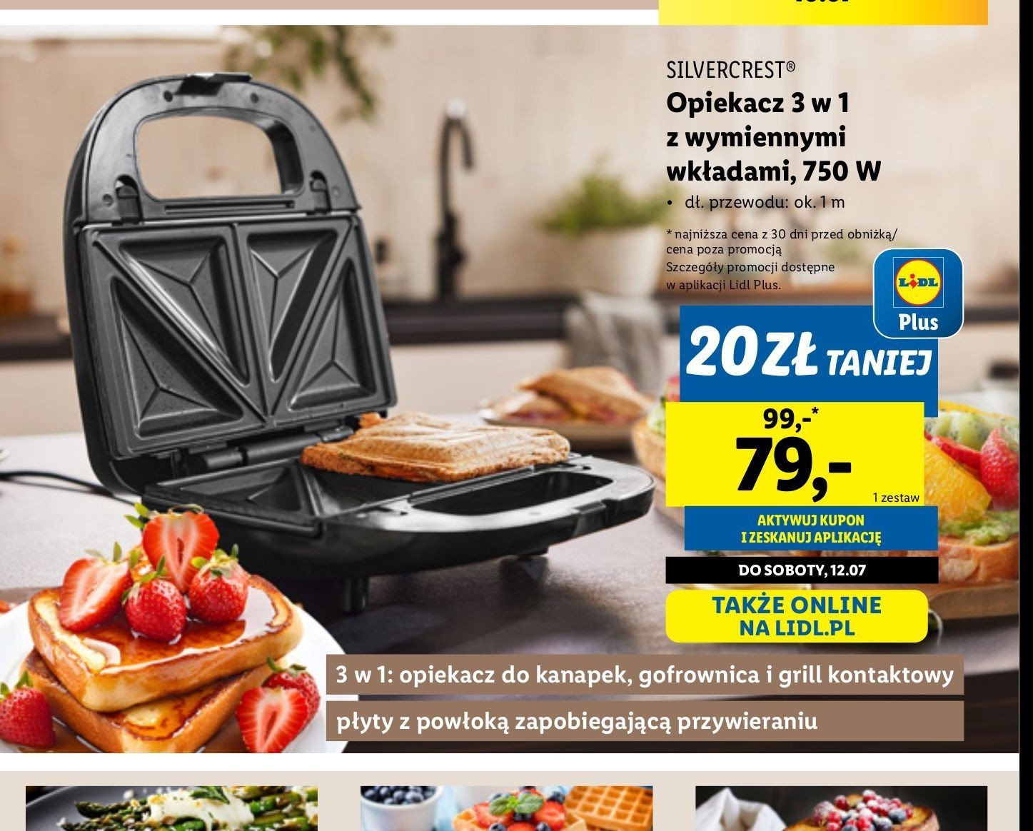 Opiekacz do kanapek 750w Silvercrest promocja w Lidl