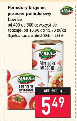 Pomidory krojone bez sk贸rki 艁owicz promocja