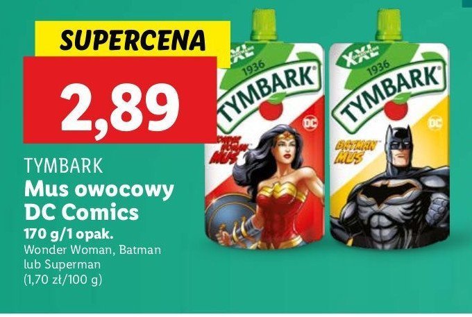 Mus wonder woman Tymbark promocja