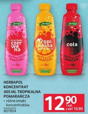 Koncentrat Herbapol 405 ml Tropikalna Pomarańcza promocja w Selgros
