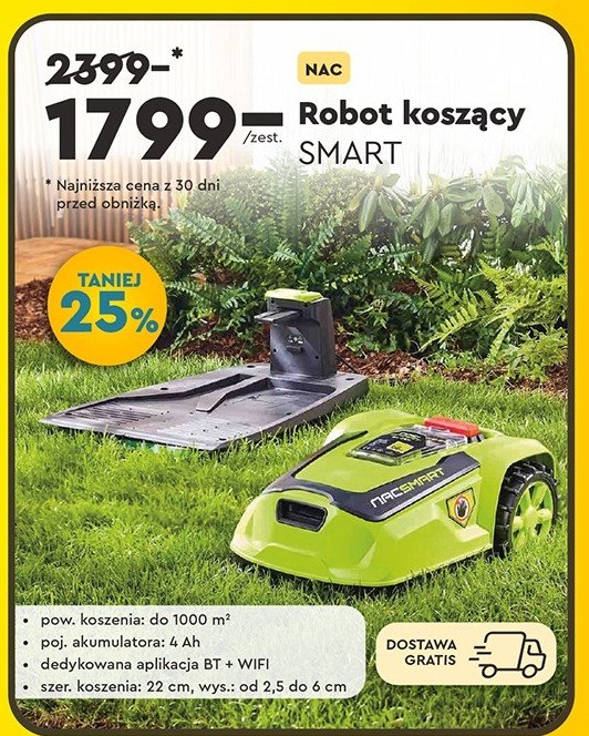 Robot koszący 4 ah Nac promocja w Biedronka