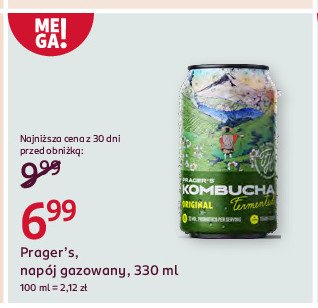 Napój kombucha original Prager's promocja w Rossmann