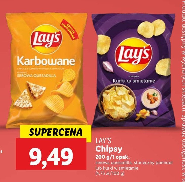 Chipsy kurki w śmietanowym sosie Lay's oven baked (prosto z pieca) Frito lay lay's promocja