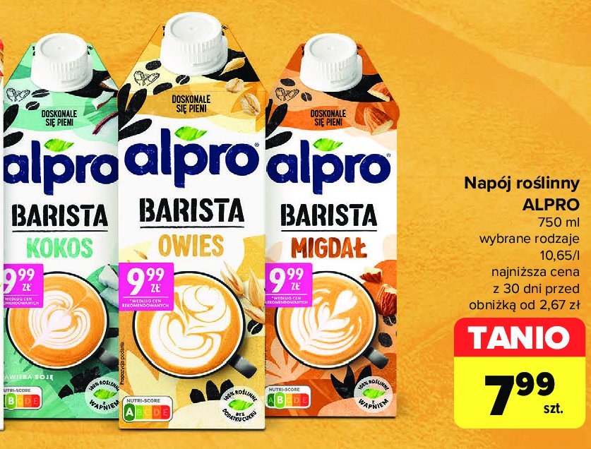 Napój migdałowy barista Alpro promocja