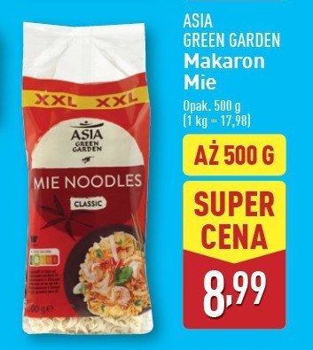 Makaron mie Asia green garden promocja w Aldi