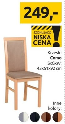 Krzesło Como promocja w Black Red White