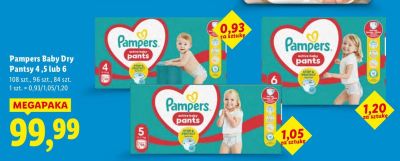 Pieluchy Baby Dry Pantsy 5 promocja w Lidl