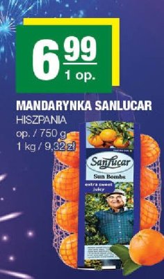Mandarynka Sanlucar Hiszpania promocja w SPAR