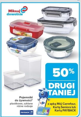Pojemniki do żywności plastikowe, szklane promocja w Carrefour