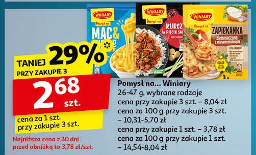 Sos mac&cheese Winiary pomysł na ... promocja w Auchan