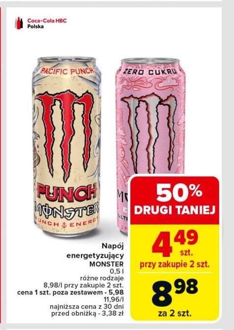 Napój energetyczny Monster energy pacific punch promocja