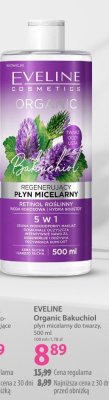 Płyn micelarny do twarzy, 500 ml EVELINE Organic Bakuchiol promocja w Hebe