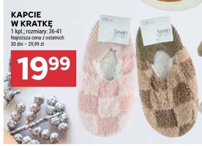 Kapcie w kratke promocja w Stokrotka