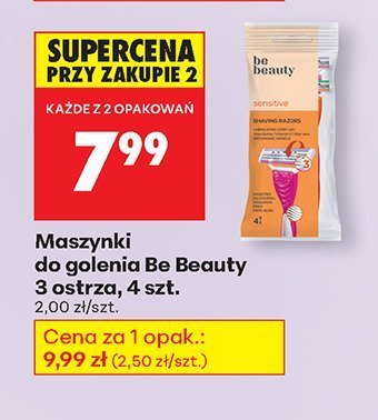 Maszynki do golenia Be Beauty 3 ostrza, 4 szt. promocja w Biedronka