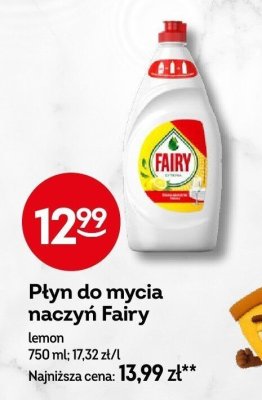 Płyn do mycia naczyń Fairy lemon promocja w Żabka