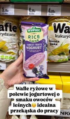 Wafle ryżowe w polewie jogurtowej promocja w Intermarche