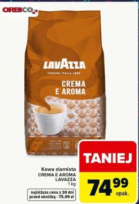 Kawa ziarnista Crema e Aroma Lavazza 1kg promocja w Carrefour