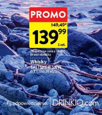 Whisky Talisker Skye 0,7l promocja w Intermarche