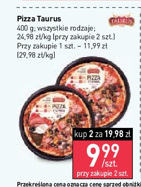 Pizza z salami Taurus promocja