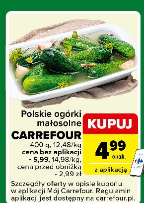 Ogórki małosolne Carrefour promocja