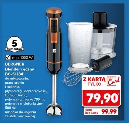 Blender bg-51184 Bergner promocja w Kaufland