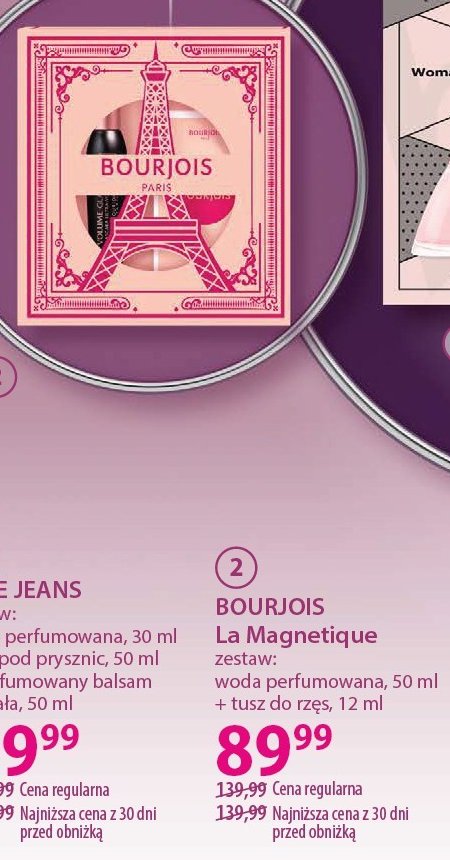 Zestaw w pude艂ku le magnefic: woda perfumowana 50 ml + tusz do rz臋s 12 ml Bourjois zestaw promocja