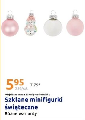 Szklane minifigurki świąteczne różne warianty promocja w Action