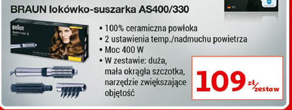 Suszarko- lokówka as330/as400 satin hair Braun promocja