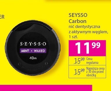 Nić dentystyczna z aktywnym węglem Seysso promocja