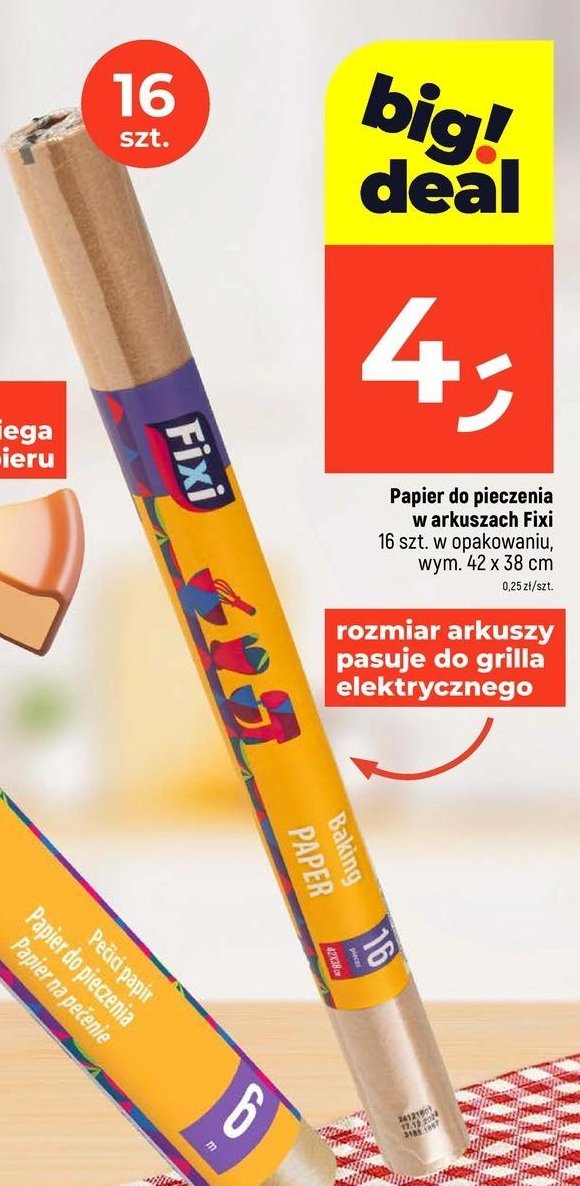 Papier do pieczenia w arkuszach Fixi promocja w Dealz