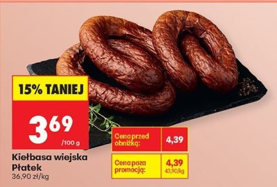 Kiełbasa wiejska Piątek promocja w Biedronka