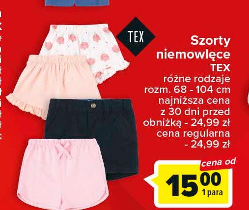 Szorty niemowl臋ce 68-104 Tex promocja