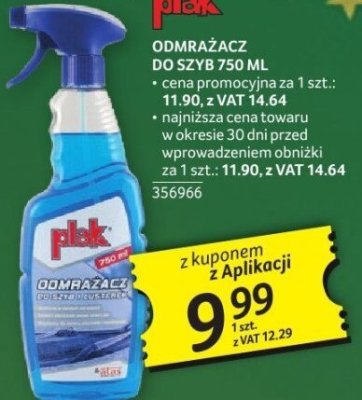 Odmrażacz do szyb Plak 750 ml promocja w Selgros