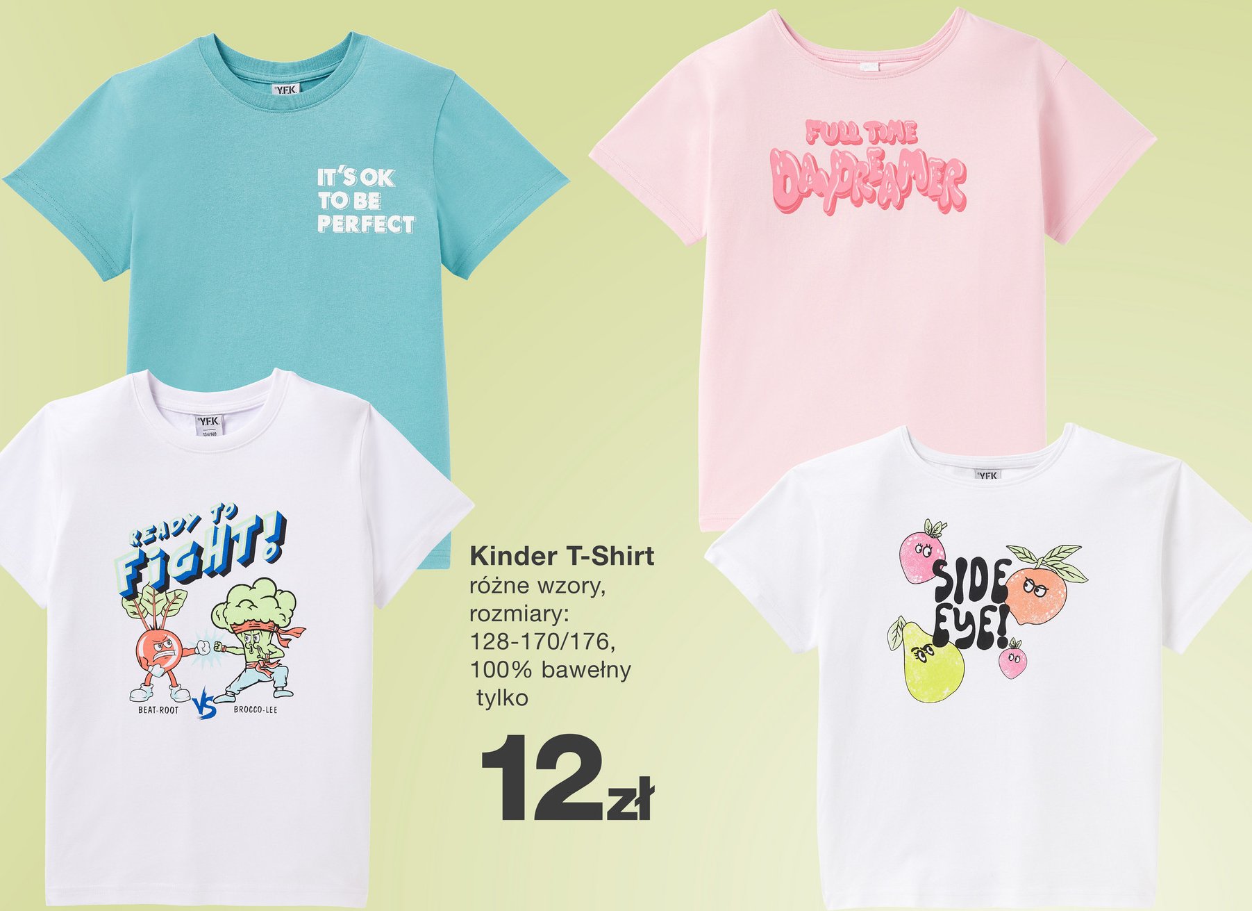 T-shirt dziecięcy 128-170/176 cm promocja w KiK